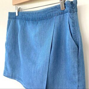 New Directions denim skort in a cotton & lyocell blend, petite size